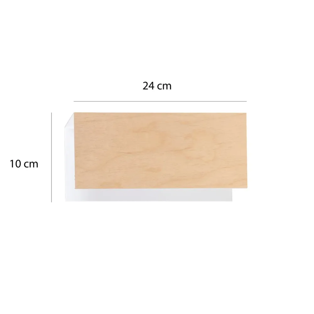Applique murale ZAPER 1L, blanche, E27 Emibig