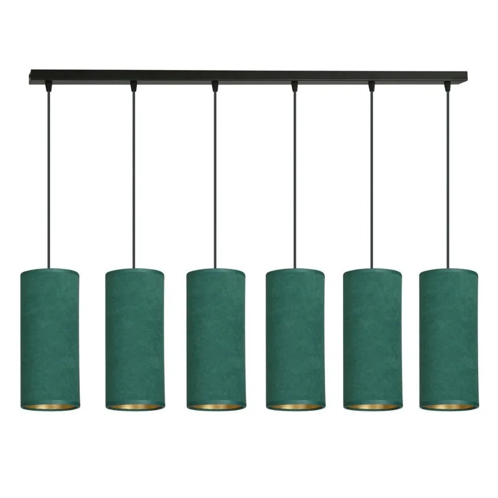Lampe à suspension BENTE 6L, D10 noir, E14 Emibig