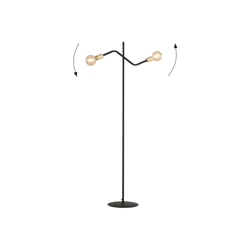 Plafonnier BOLT 2L, noir, E27 Emibig