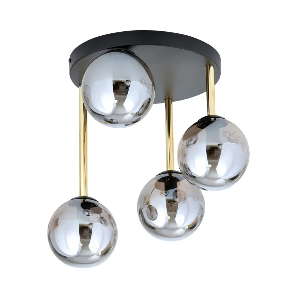 Plafonnier DOLCE 4L, D14 noir, E14 Emibig