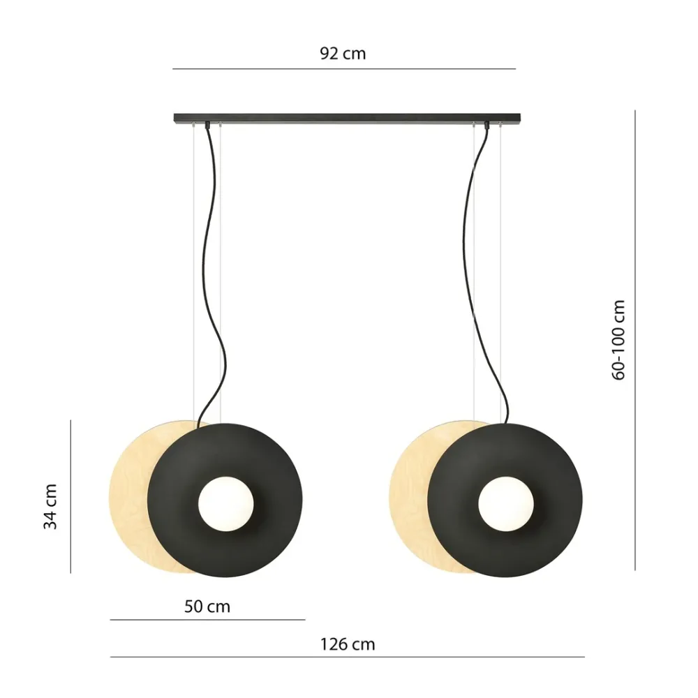 SOHO suspension 4L, D14 noir, E14 Emibig