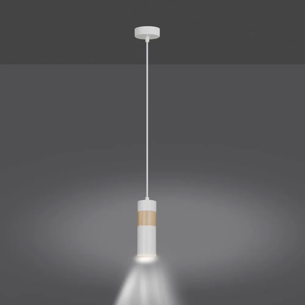 Suspension AKARI 1L, blanche, GU10 Emibig