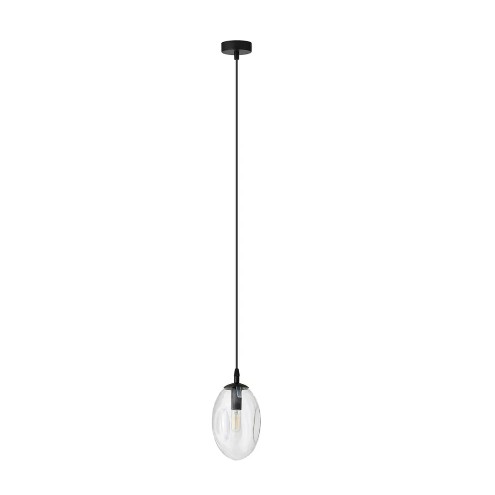 Suspension ASTRAL 1L, D12 noir, E14 Emibig