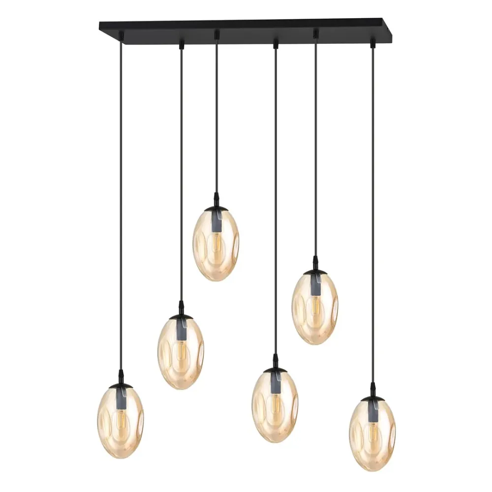 Suspension ASTRAL 6L, D12 noir, E14 Emibig