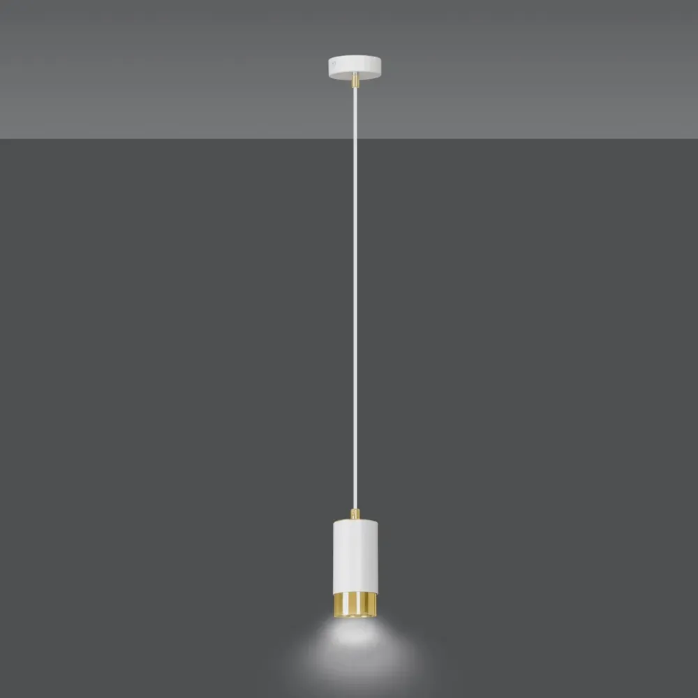 Suspension FUMIKO 1L, blanche, GU10 Emibig