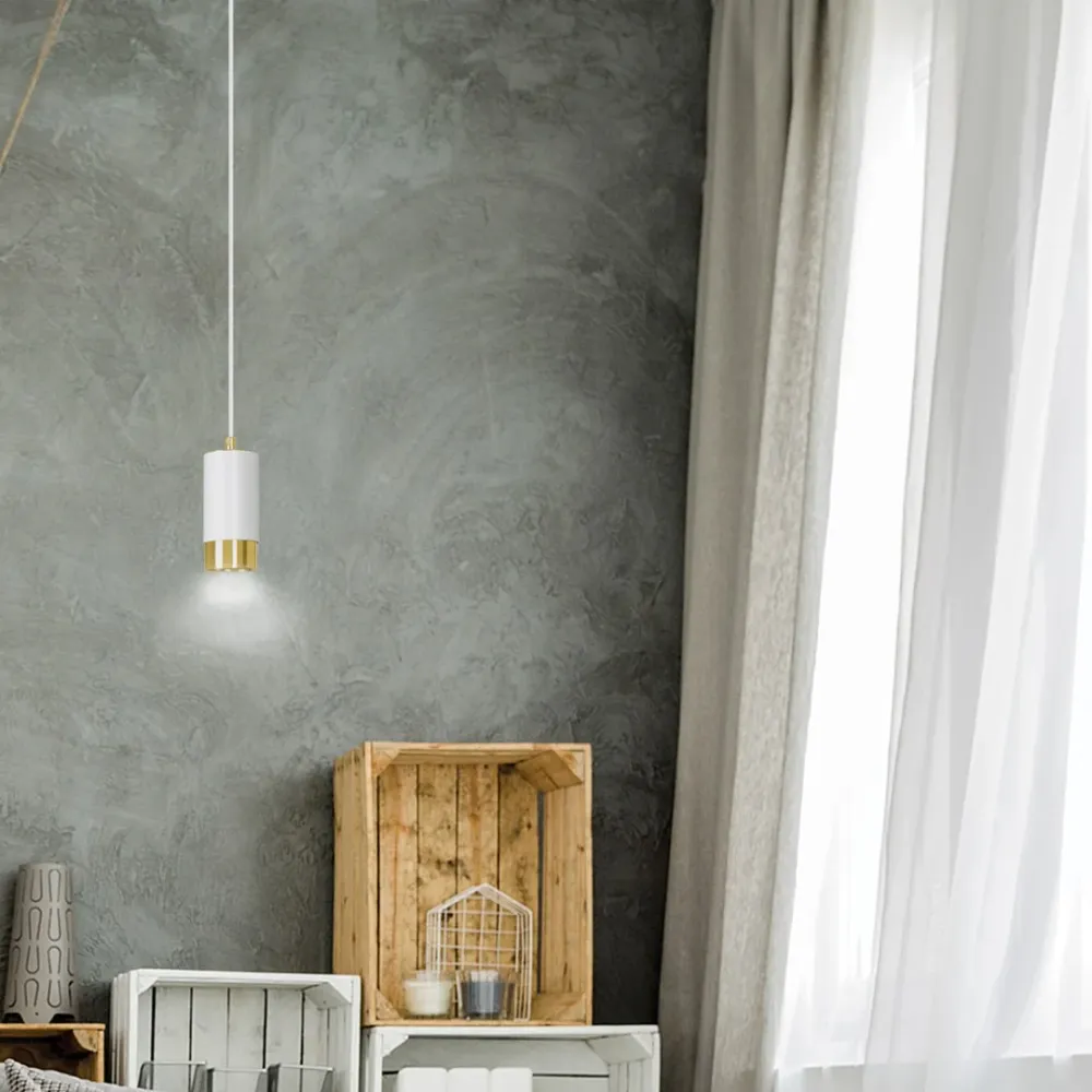 Suspension FUMIKO 1L, blanche, GU10 Emibig