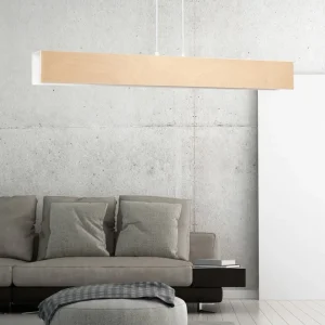 Suspension linéaire CARLO 4L, blanche, E27 Emibig