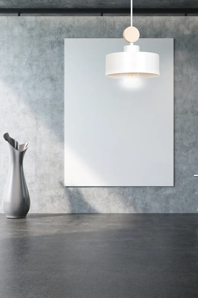 Suspension TUNISO 1L, blanche, E27 Emibig