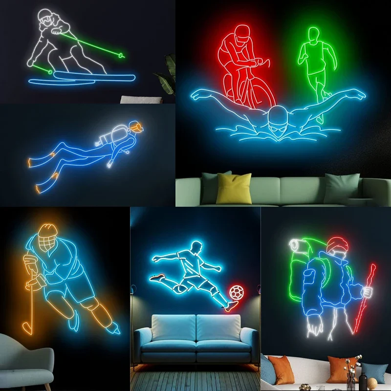 Enseigne au néon LED personnalisée pour salon, chambre ou bureau - Décoration lumineuse moderne