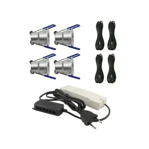 Ensemble de véranda complet | Deluxe 1 | Éclairage de véranda 12V | Branchez et jouez | 4 Built - Spots Dimmable