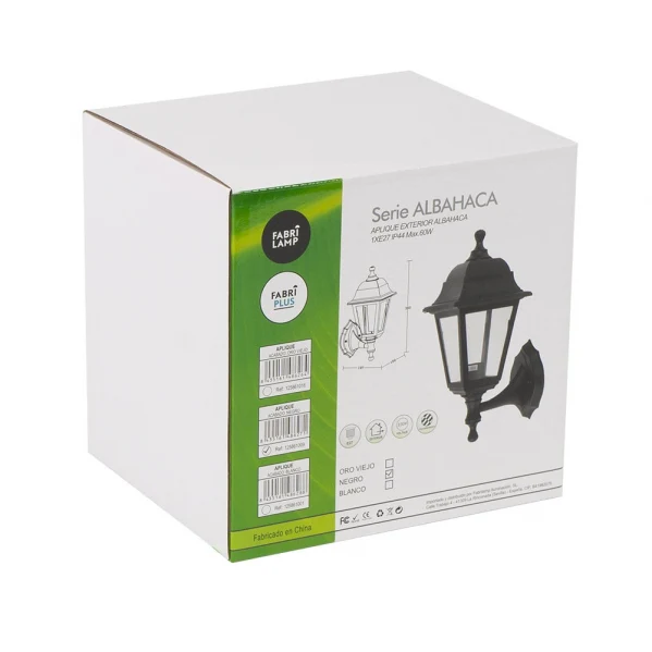 Applique murale extérieure Fabrilamp Albahaca cristal blanc E27