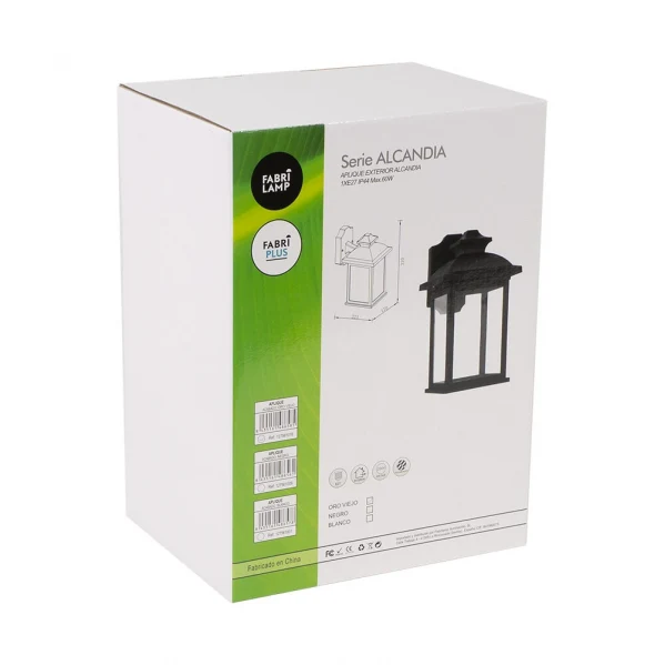 Applique murale extérieure Fabrilamp Alcandia blanc polycarbonate E27