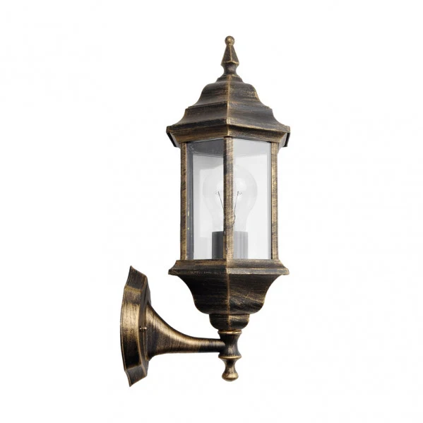 Applique murale extérieure Fabrilamp Pollux en aluminium noir E27