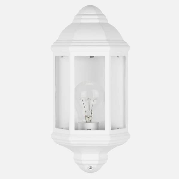 Applique murale extérieure Fabrilamp Shaula en aluminium blanc E27