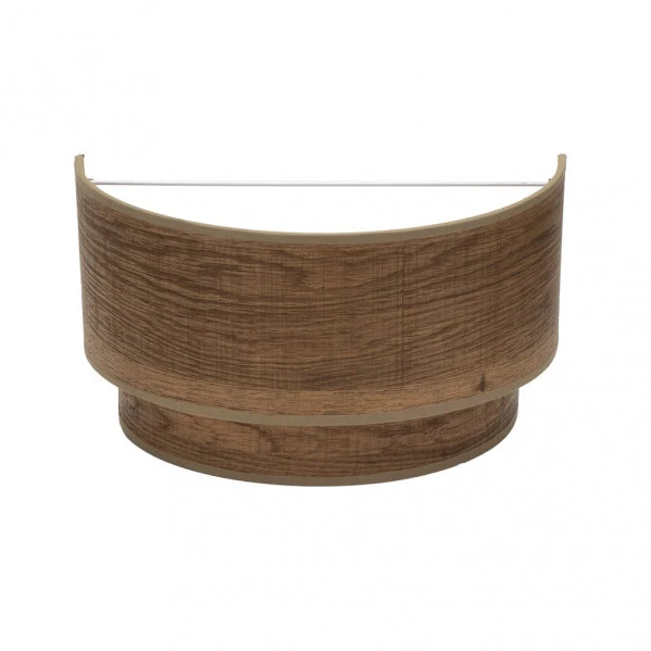 Applique murale Fabrilamp Smile en bois foncé et métal E27