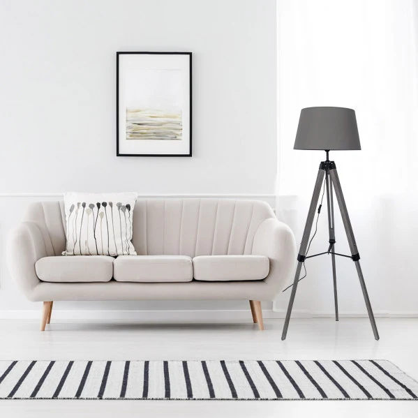 Fabrilamp lampadaire Julen gris E27