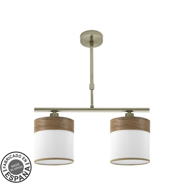 Fabrilamp plafonnier Cloe cuir E14