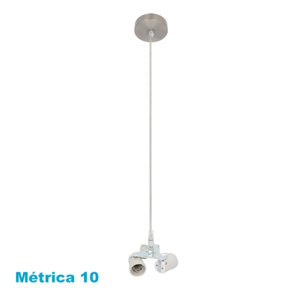 Fabrilamp suspension Cara métal nickel E27