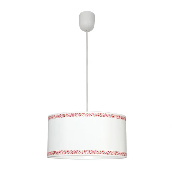 Fabrilamp suspension Cenefa textile blanc E27
