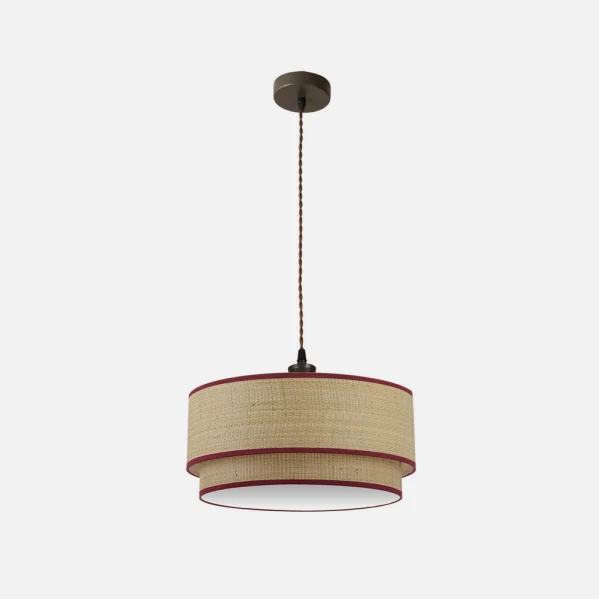 Fabrilamp suspension Roque naturel E27