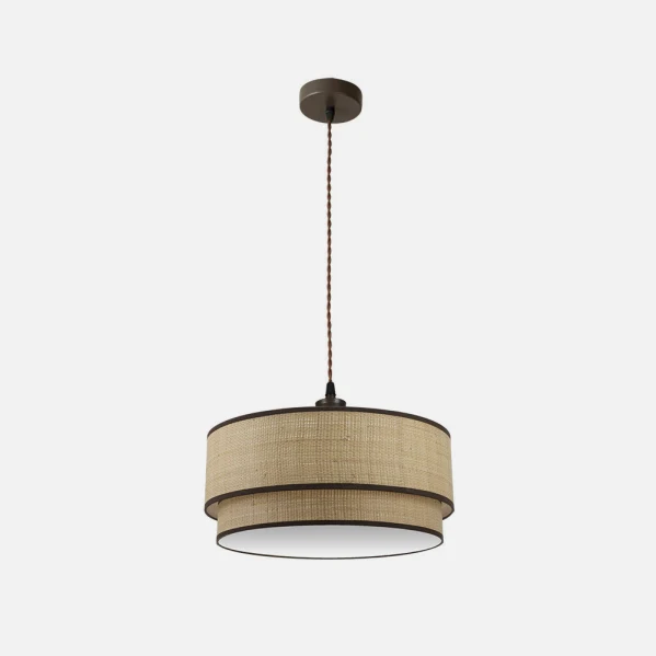 Fabrilamp suspension Roque naturel E27