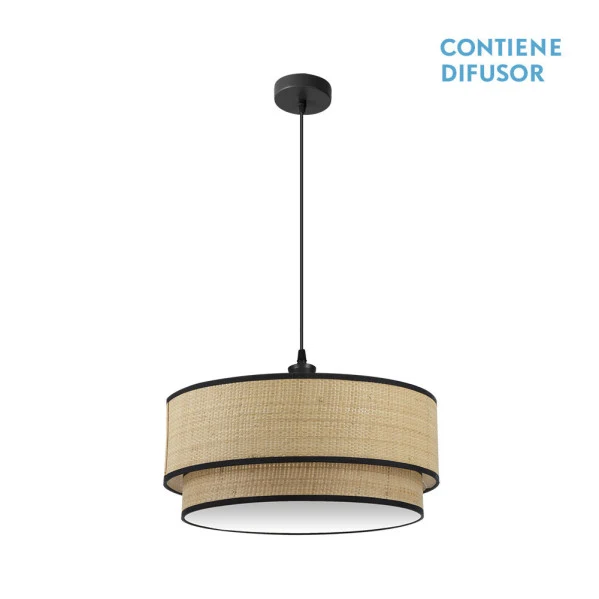 Fabrilamp suspension Roque noir E27