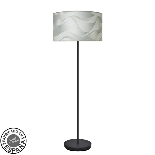 Lampadaire Fabrilamp Moda en métal noir E27