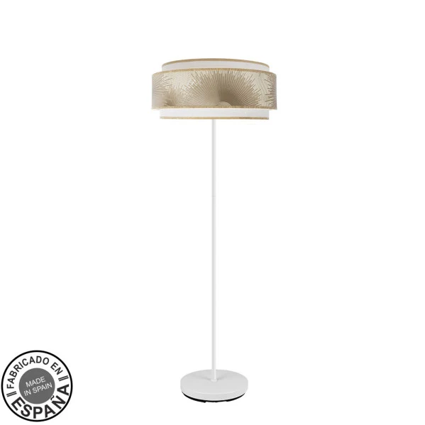 Lampadaire Fabrilamp Népal métal blanc E27