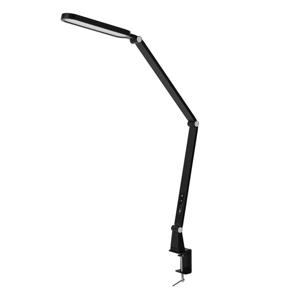 Lampe de table à bras articulé Fabrilamp Conecta en aluminium noir Oui