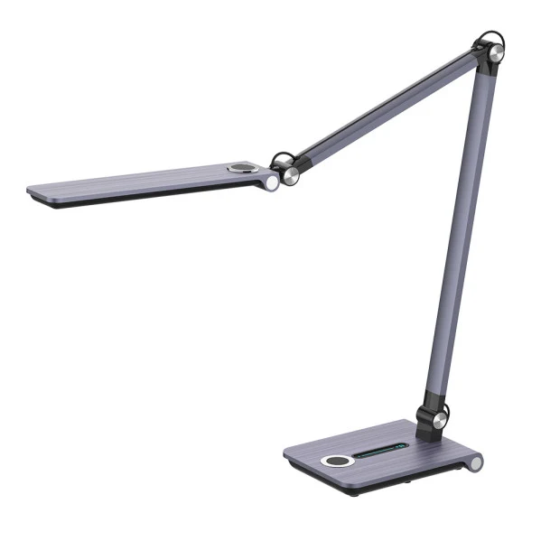 Lampe de table à bras articulé Fabrilamp, gris Dardo, ABS Oui