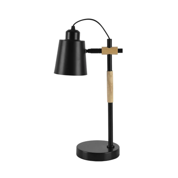 Lampe de table à bras articulé Fabrilamp Liena en métal noir E27
