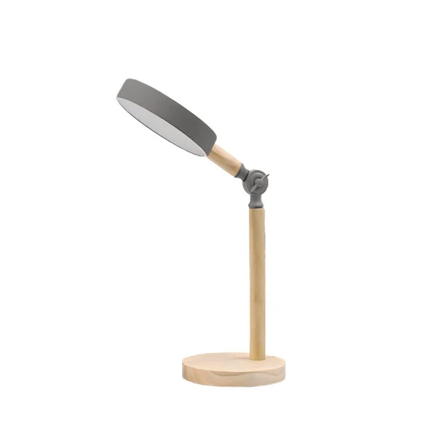 Lampe de table à bras articulé Fabrilamp Pontica en métal gris Oui