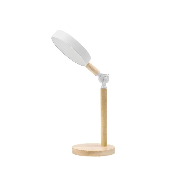 Lampe de table à bras articulé Fabrilamp Pontica en métal blanc Oui