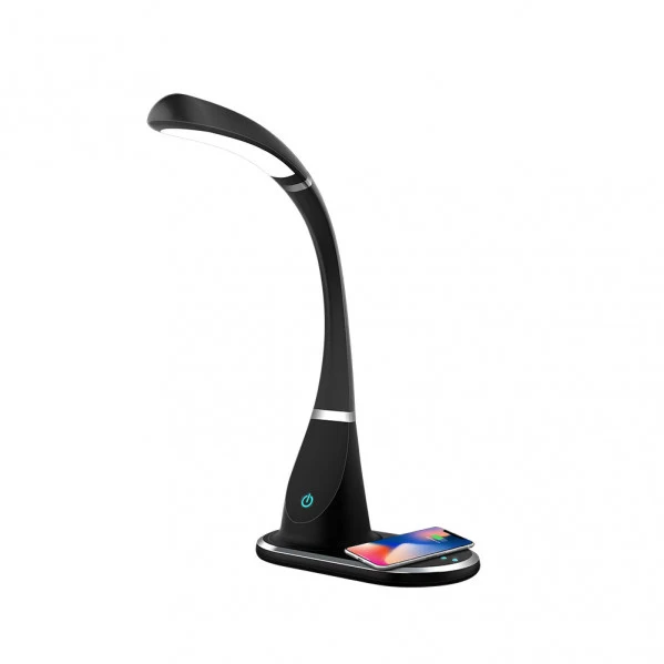 Lampe de table à bras articulé Fabrilamp Rejalgar noir ABS Oui
