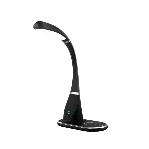 Lampe de table à bras articulé Fabrilamp Rejalgar noir ABS Oui