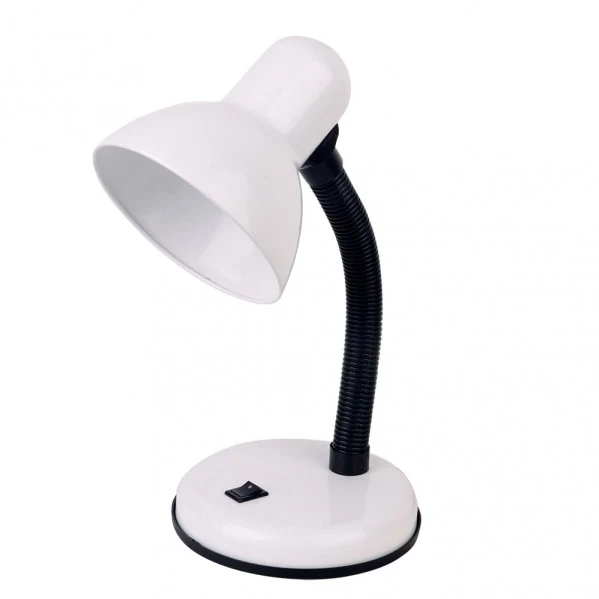 Lampe de table à bras articulé Fabrilamp Yodo en métal blanc E27