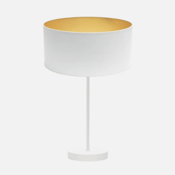 Lampe de table Fabrilamp Anuska en métal blanc E27