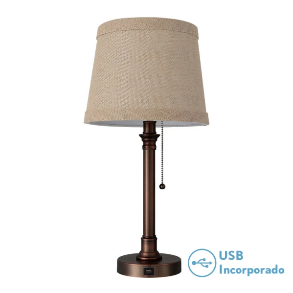 Lampe de table Fabrilamp Big Ben marron E27