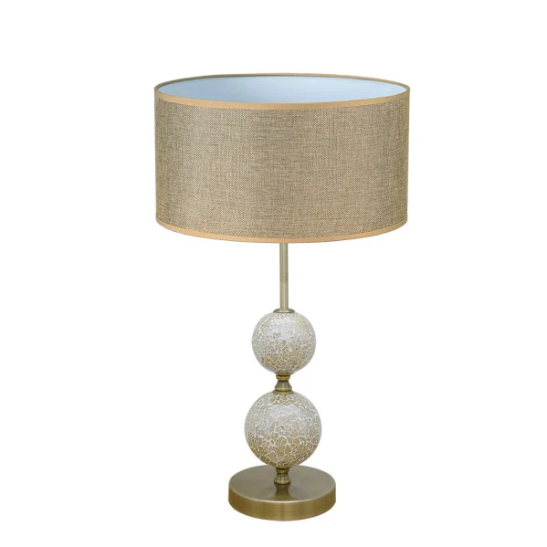 Lampe de table Fabrilamp Salaria en cuir E27