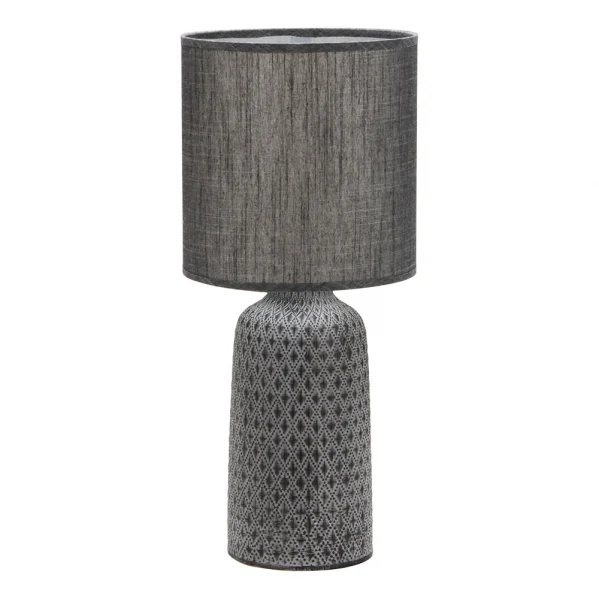 Lampe de table Fabrilamp Tilapia gris E27