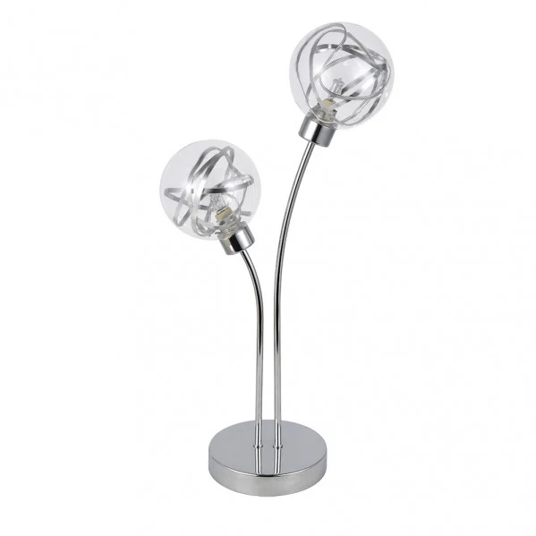 Lampe de table Fabrilamp Varanasi chromée G9