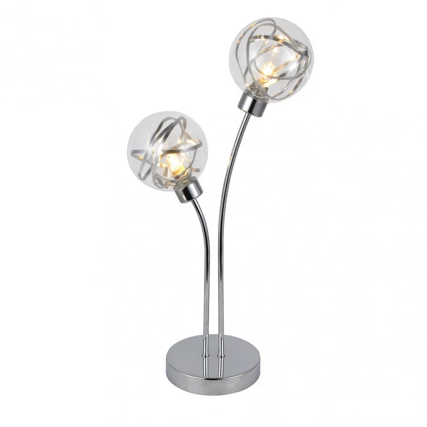 Lampe de table Fabrilamp Varanasi chromée G9