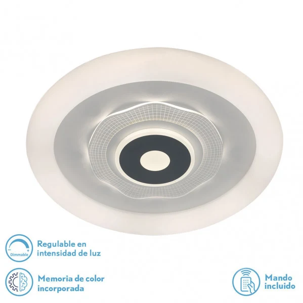 Plafonnier encastré Fabrilamp Anthe en métal blanc