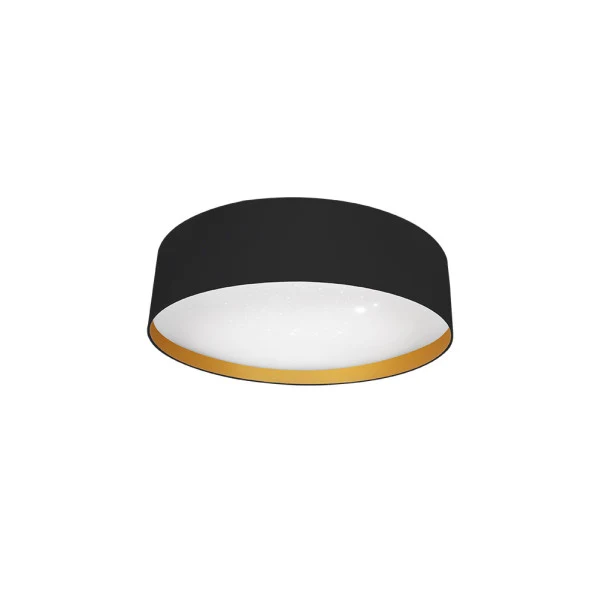 Plafonnier encastré Fabrilamp Anuska en textile noir