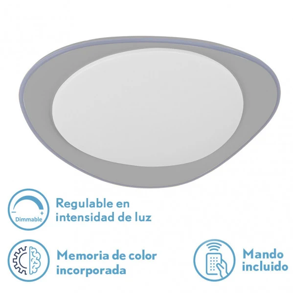 Plafonnier encastré Fabrilamp Daire en métal blanc