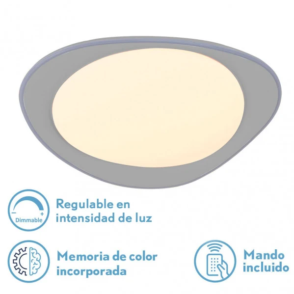 Plafonnier encastré Fabrilamp Daire en métal blanc