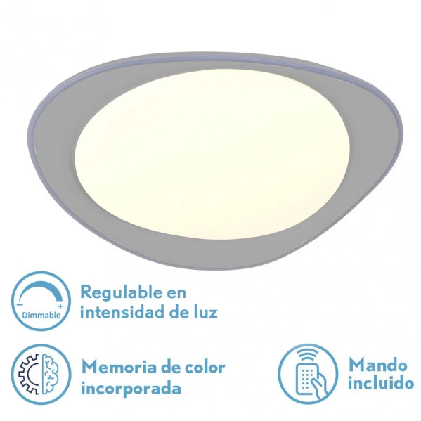 Plafonnier encastré Fabrilamp Daire en métal blanc