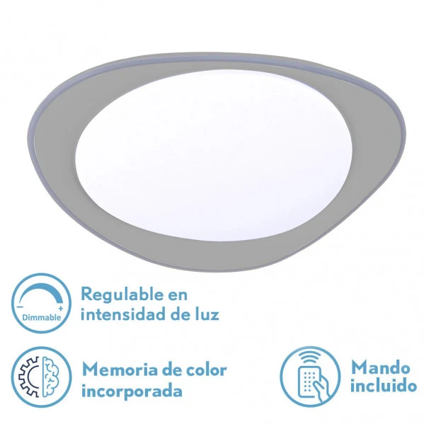 Plafonnier encastré Fabrilamp Daire en métal blanc