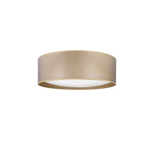 Plafonnier encastré Fabrilamp Tania en bois clair et textile