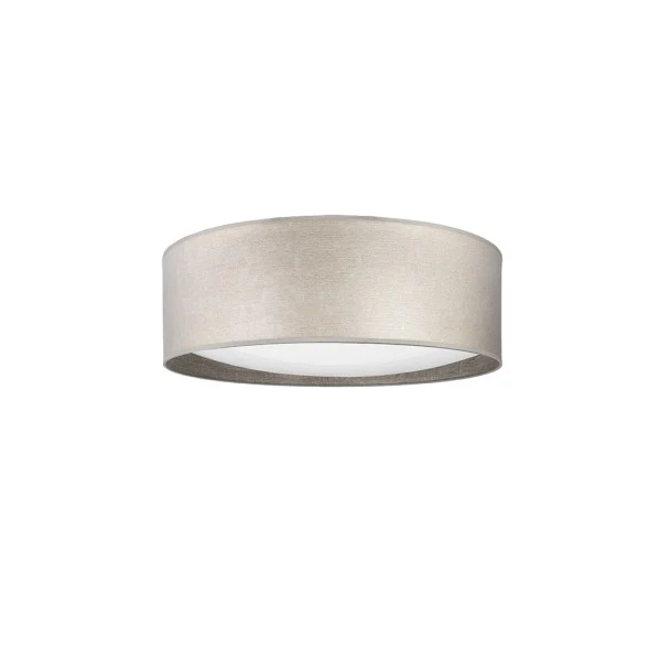 Plafonnier encastré Fabrilamp Tania en bois gris et textile